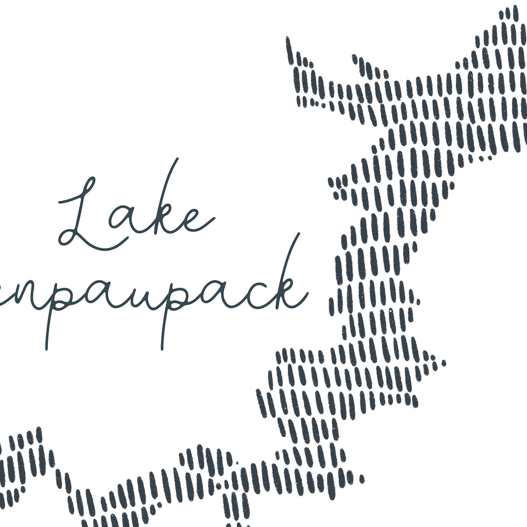 Lake Wallenpaupack Modern Map Illustration Wall Art Print or Canvas - Jetty Home