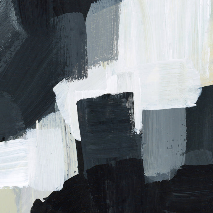 Bold Abstract Painting Black and White Contemporary Modern Wall Art Print or Canvas - Jetty Home